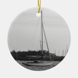 Klassieke sloep keramisch ornament