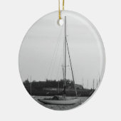 Klassieke sloep keramisch ornament (Links)