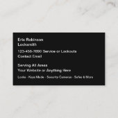 Klassieke slotenmaker Security Visitekaartjes (Achterkant)