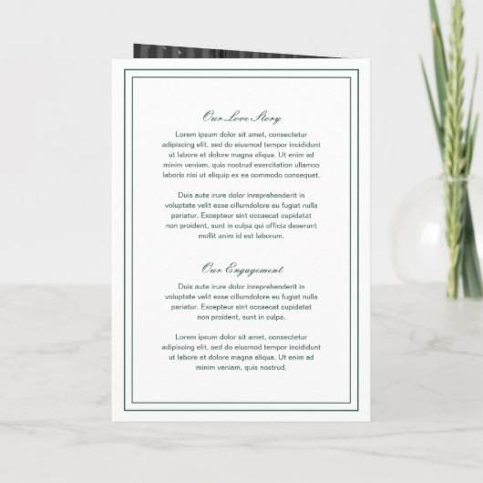 Klassieke smaragdgroene elegante bruiloft (Achterkant)