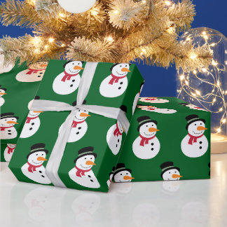 Klassieke Sneeuwman Cadeaupapier