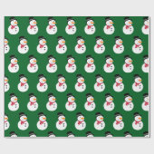 Klassieke Sneeuwman Cadeaupapier (Vlak)