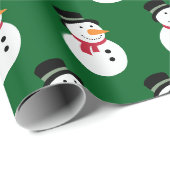 Klassieke Sneeuwman Cadeaupapier (Rol Hoek)