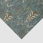 Klassieke Sneeuwrijke Winter Forest Trees Art Patt Tissuepapier (Detail)