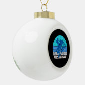 Klassieke sneeuwscooters keramische bal ornament (Links)
