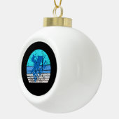 Klassieke sneeuwscooters keramische bal ornament (Rechts)