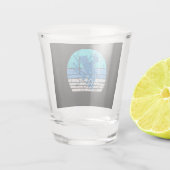 Klassieke sneeuwscooters shot glas (Achterkant)