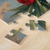 Klassieke Sneeuwuil met Kerstdennenkrans Kunst Legpuzzel (Zijkant)