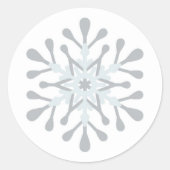 Klassieke Sneeuwvlok Treat en Envelopstickers Ronde Sticker (Voorkant)