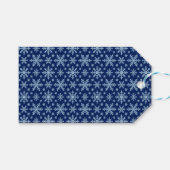 Klassieke Sneeuwvlokken Cadeaulabel (Voorkant (Horizontaal))