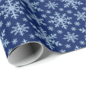 Klassieke Sneeuwvlokken Cadeaupapier (Rol Hoek)