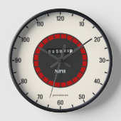Klassieke Snelheidsmeter Wandklok MPH (Voorkant)