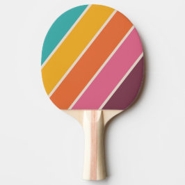 Klassieke Snoep Regenboog Krachtige Strepen Tafeltennisbatje