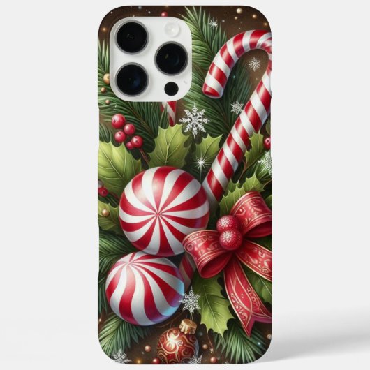 Klassieke snoepriet / pepermunt kerstgroen Case-Mate iPhone case (Achterkant)