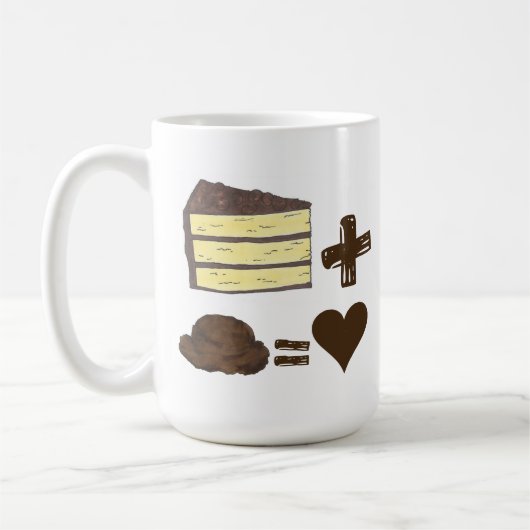 Klassieke snoer voor voedsel + ijskap = liefdeshar koffiemok (Links)