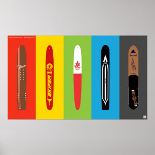 Klassieke snowboards - de snurfer era poster