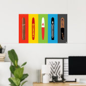 Klassieke snowboards - de snurfer era poster (Thuiskantoor)