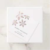 Klassieke Snowflake Faux Folie Holiday Bedankjes Labels (In situ)