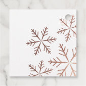 Klassieke Snowflake Faux Folie Holiday Bedankjes Labels (Achterkant)