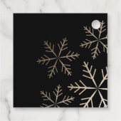 Klassieke Snowflake Faux Folie Holiday Bedankjes Labels (Achterkant)