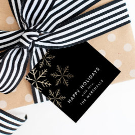 Klassieke Snowflake Faux Folie Holiday Bedankjes Labels