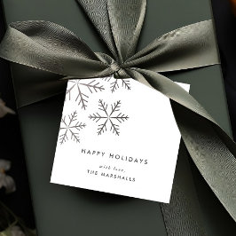 Klassieke Snowflake Faux Folie Holiday Bedankjes Labels