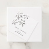 Klassieke Snowflake Faux Folie Holiday Bedankjes Labels (In situ)