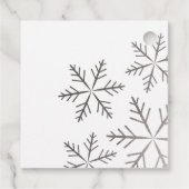 Klassieke Snowflake Faux Folie Holiday Bedankjes Labels (Achterkant)
