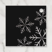 Klassieke Snowflake Faux Folie Vakantie label (Achterkant)