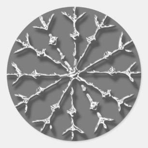 Klassieke Snowflake Holiday Card Envelope Stickers