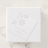 Klassieke Snowflake Holiday Silver Bedankjes Labels (Met doos)
