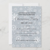 Klassieke Snowflake kerstfeest uitnodiging (Voorkant)