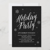 Klassieke Snowflakes Holiday Party Uitnodiging (Voorkant)