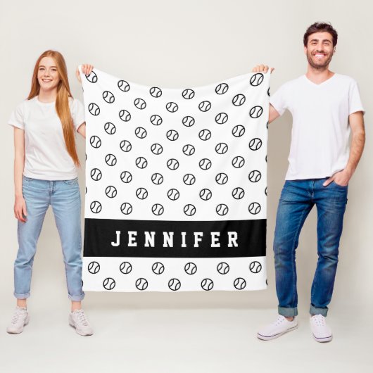 Klassieke Softball Baseball Tennis Balls Kinder na Fleece Deken (In situ)