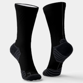 Klassieke Solid Black Sokken voor Dagelijks Draag