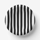 Klassieke Solid White en Black Striped 7" Papieren Kommen (Voorkant)
