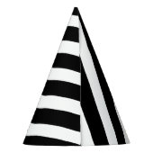 Klassieke Solid White en Black Striped Stijlvol Feesthoedjes (Achterkant)