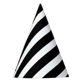 Klassieke Solid White en Black Striped Stijlvol Feesthoedjes