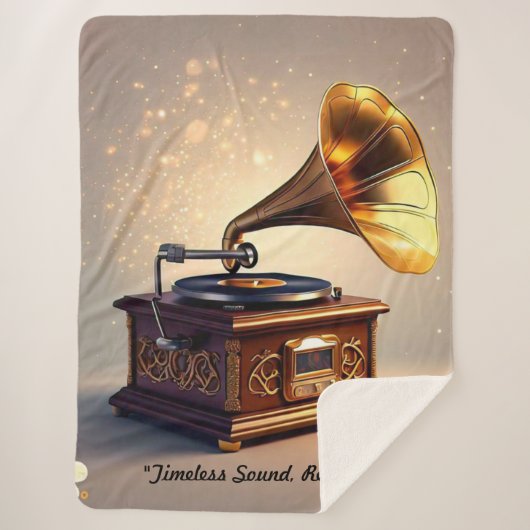 "Klassieke Soundwave-stijl" Sherpa Deken (Voorkant)