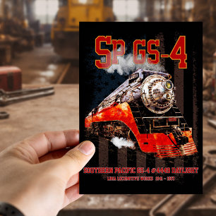 Klassieke Southern Pacific GS-4 stoomlocomotief Briefkaart