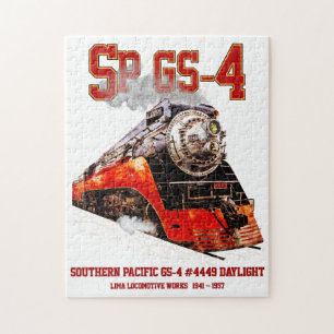 Klassieke Southern Pacific GS-4 stoomlocomotief Legpuzzel