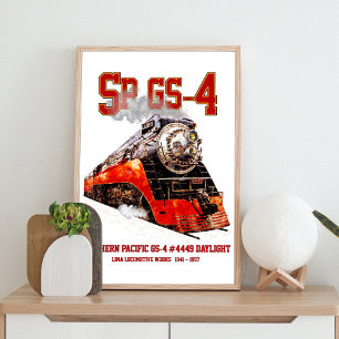 Klassieke Southern Pacific GS-4 Stoomlocomotief Poster