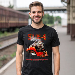 Klassieke Southern Pacific GS-4 stoomlocomotief T-shirt