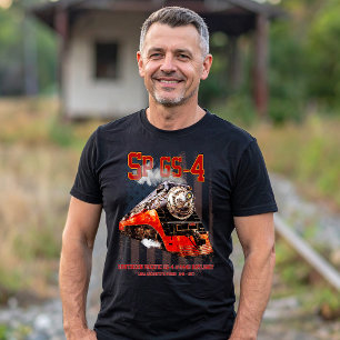 Klassieke Southern Pacific GS-4 stoomlocomotief T-shirt
