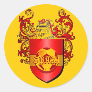 Klassieke Spaanse handjas van de Voetbol Ronde Sticker