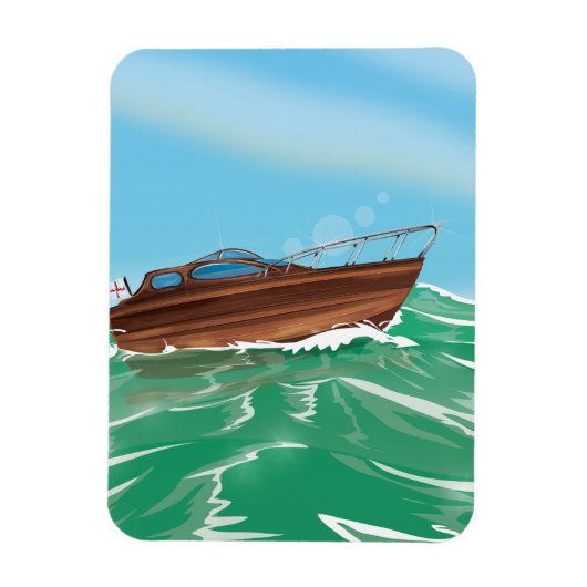 Klassieke speedboot magneet (Verticaal)