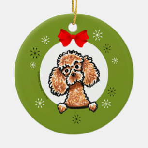Klassieke Speelgoed Poodle-kerstkast Keramisch Ornament