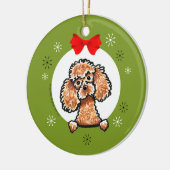 Klassieke Speelgoed Poodle-kerstkast Keramisch Ornament (Links)