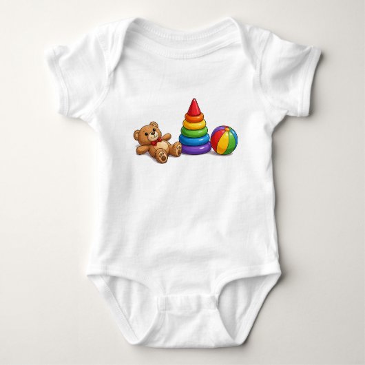 Klassieke Speelgoed Set Baby Romper (Voorkant)