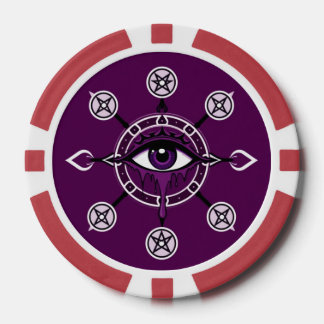 Klassieke speelkaarten horror poker chips